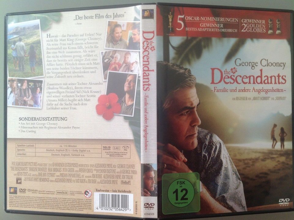 DVD - THE DESCENDANTS mit George Clooney in Mainz