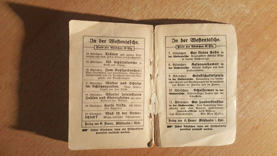 Heftchen "Harte Nüsse" 100 Rätsel u. Aufgaben (ca.1940) Nr.29 78S in Mülsen