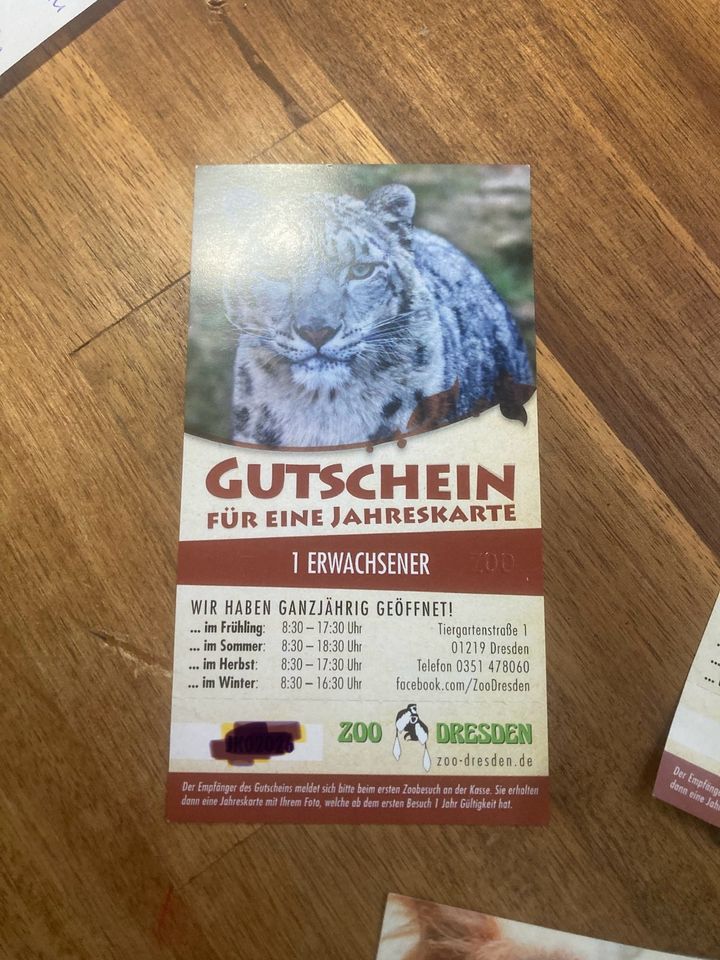 Zoo Dresden Jahreskarte Gutschein Eintritt Zoo in Dresden