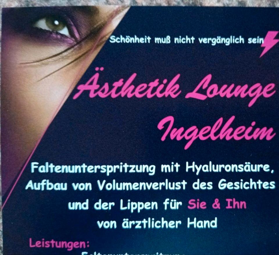 Falten weg-Rauchfrei-Fett weg SPRITZE Ästhetik Lounge Ingelheim in Ingelheim am Rhein