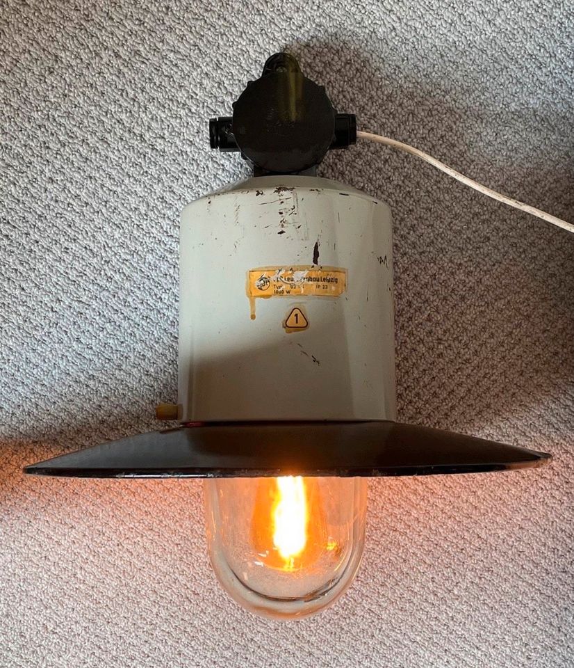 LBL DDR Industrielampe Pendelleuchte Typ 02 1.7 selten vintage in Halle
