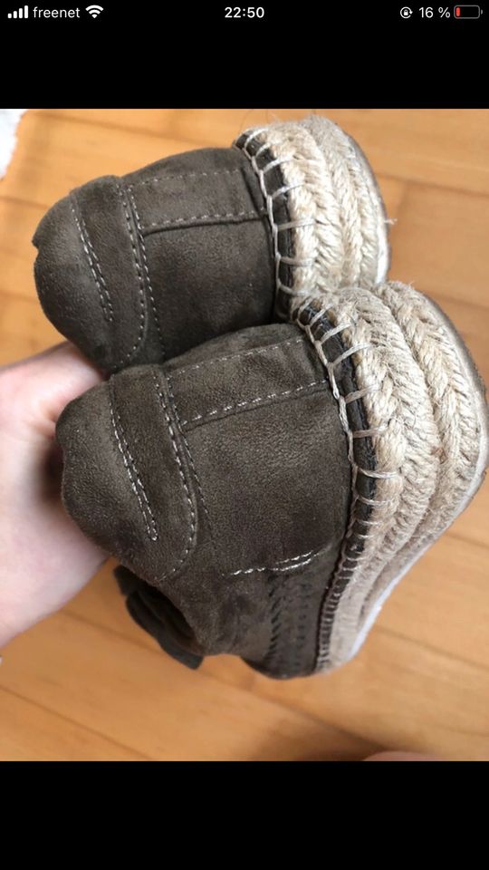 Slipper Espadrilles Khaki beige Schuhe Halbschuh schnürer 37 in Hannover