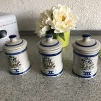 3 Keramik Behälter ,rund ,Apotheker Style ,Gewürze,ähnliches Hessen - Grünberg Vorschau