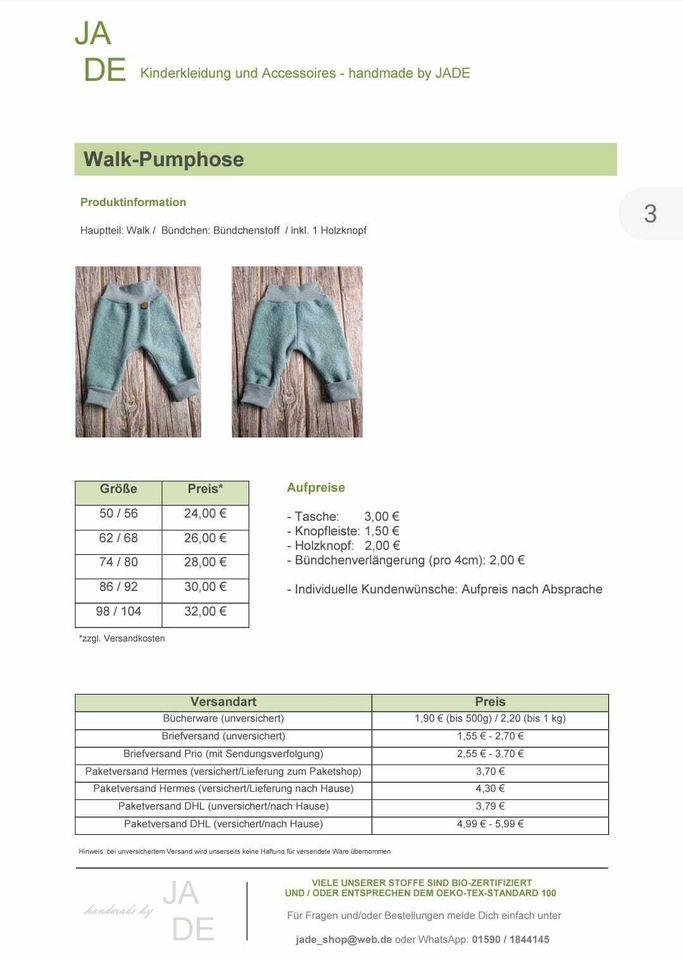 Walk pumphose aus 100%Schurwolle 86/98 in Bochum