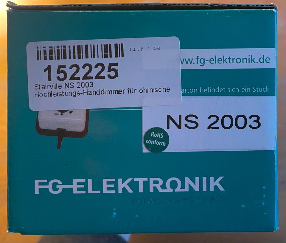 Wechselspannungssteller NS 2002 / NS 2003 der Firma FG-ELEKTRONIK in Mülheim (Ruhr)