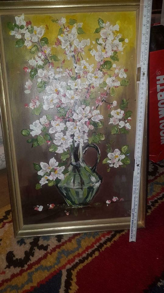 Blumenbild handgemalt in Friedrichsdorf