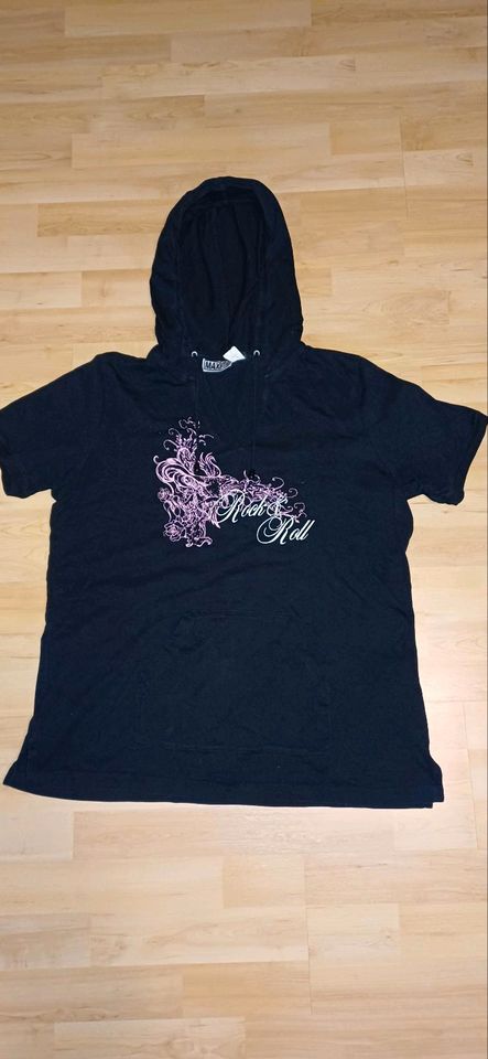 T Shirt Kurzarm Gr. 44/46 Schwarz mit Kapuze in Norderstedt