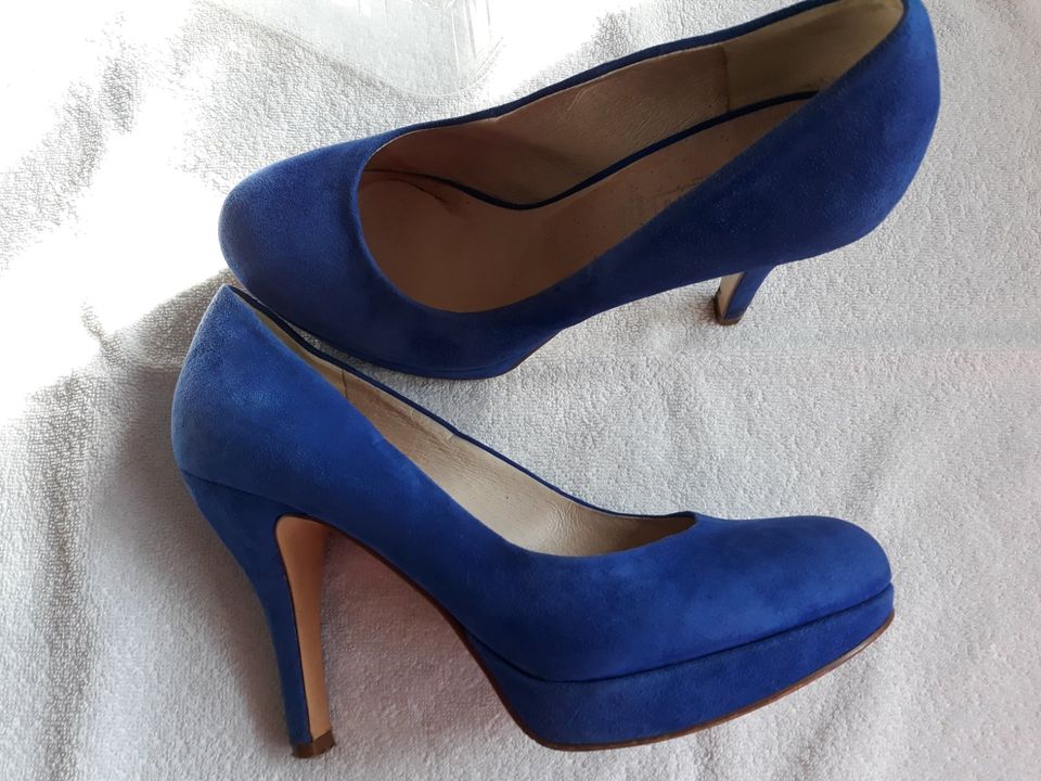 Pumps von 5th Avenue, violettblau, Leder, Größe 39 in Rabenau