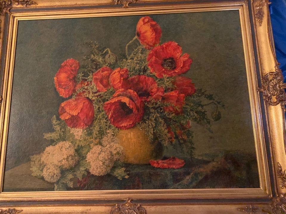 Blumenbild / Kunstwerk mit Rahmen von Streckenbach in Hamburg