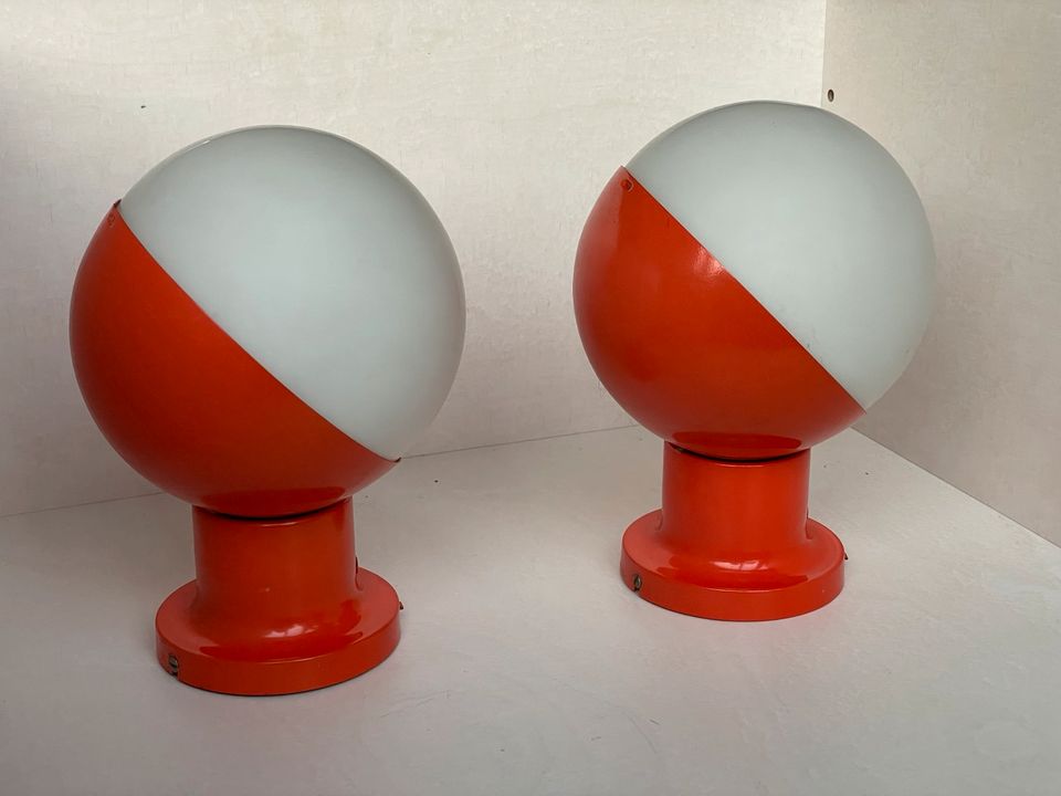 2x Sehr Seltene Kaiser Leuchten Space Age Wandlampe in Dollart