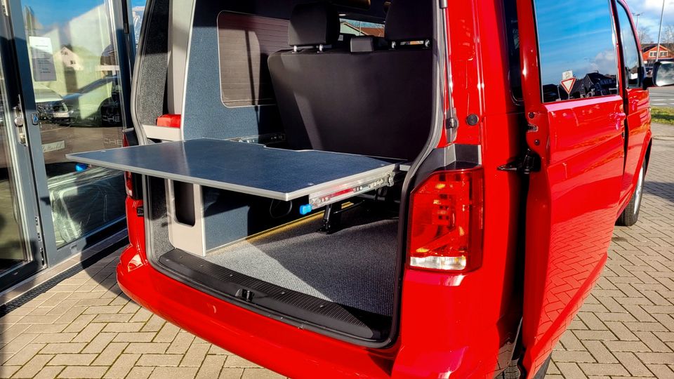 VW Bus T6.1 Camper NEU mit Ausbau 150PS Lichtautomatik MFL Standheizung Rückfahrkamera Sitzheizung Regensensor Tempomat ACC Wohnmobilzulassung Wohnmobil Campervan in Syke