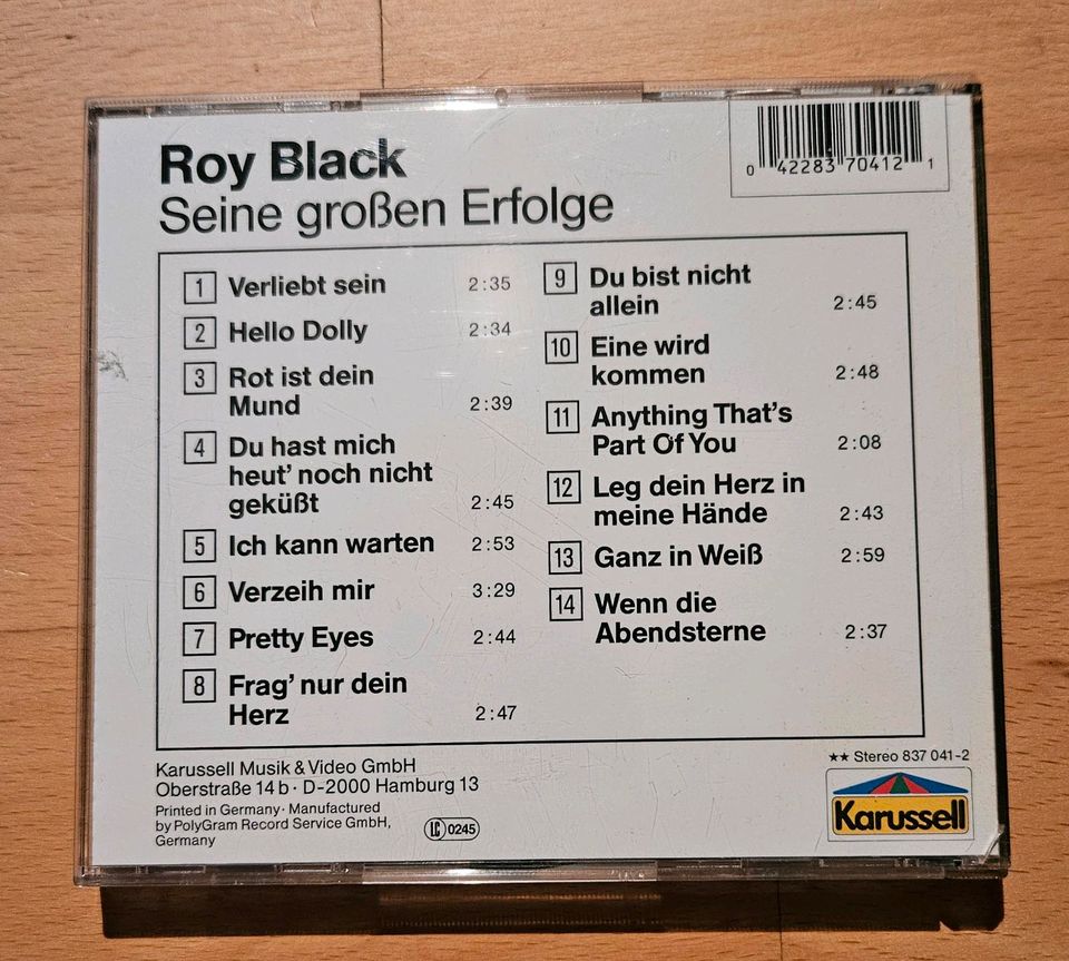 Roy Black "Seine große Erfolge " Musik CD in Hünxe