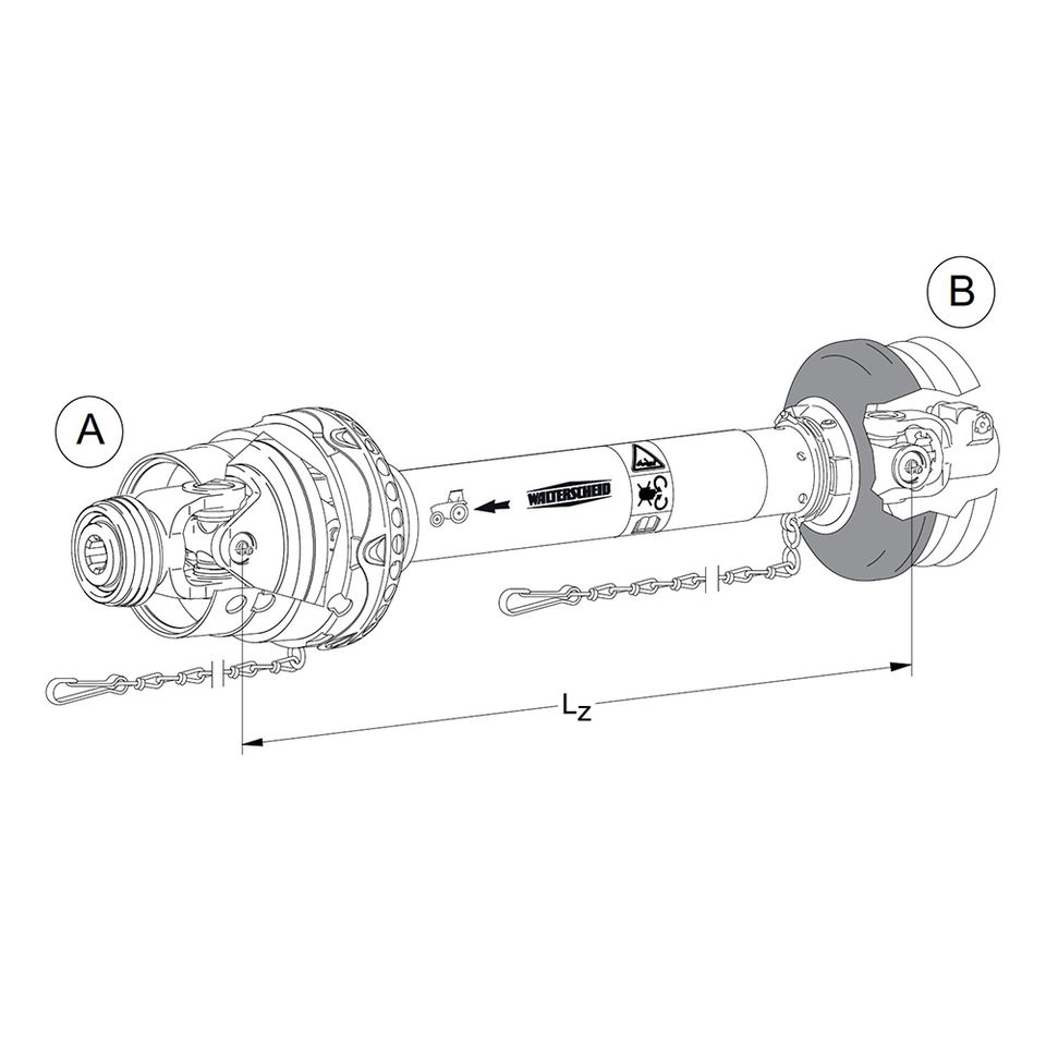 Gelenkwelle Walterscheid - WWZ 2480 / STF25Z in Triptis