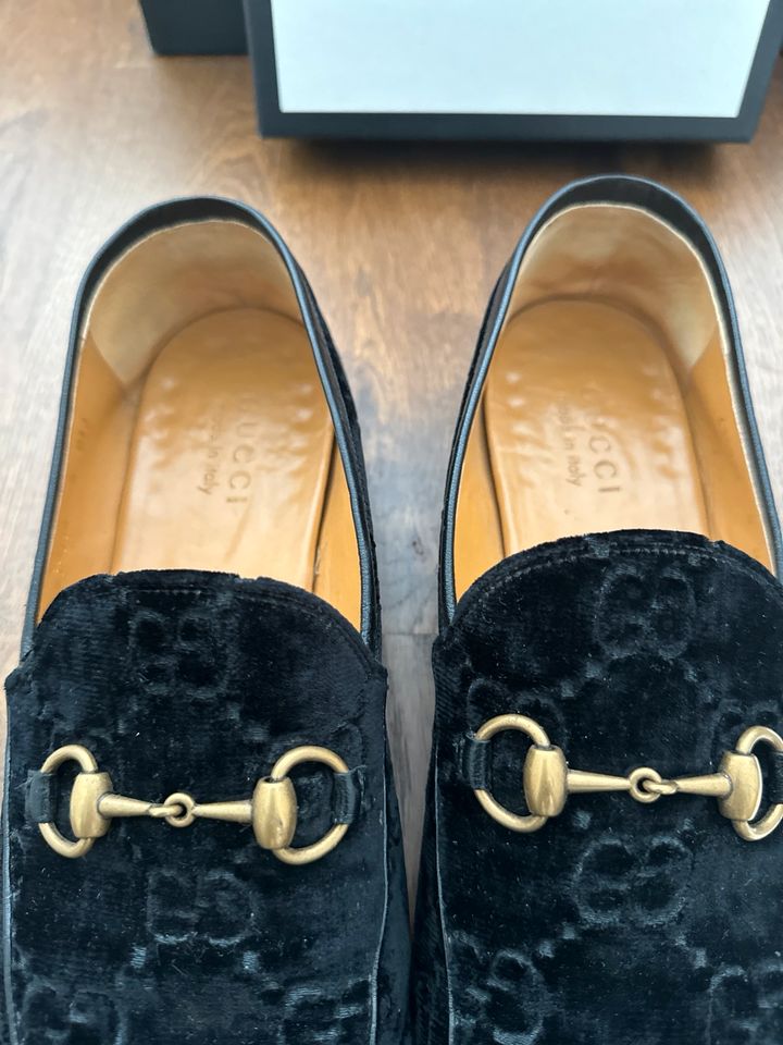 GUCCI Loafer Jordan Halbschuh aus GG Samt in Berlin