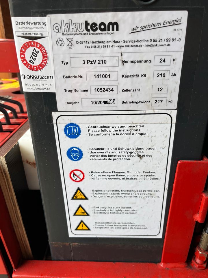 Sichelschmidt Ameise Stapler D12 Batterie Neu in Eschershausen