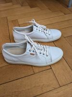 Ecco Soft 7 Leder Sneaker Schnürschuhe weiß Schleswig-Holstein - Flensburg Vorschau