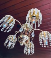 Deckenlampe Lüster Kristall Goldfarben Swarovski Stil Baden-Württemberg - Bruchsal Vorschau