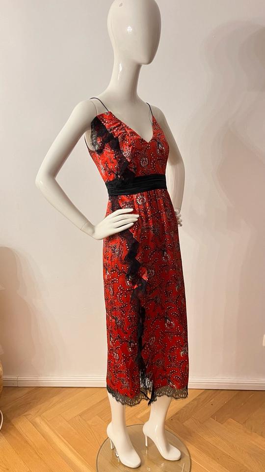 Cinq à Sept Seide 32 34 XS XXS Kleid Rot NP525$ Kooples Zadig in Wolmirstedt