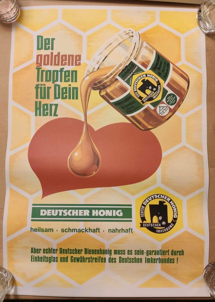 50er Jahre Plakat Poster Honig DIB Propaganda Imkerbund in Hohenberg a.d. Eger