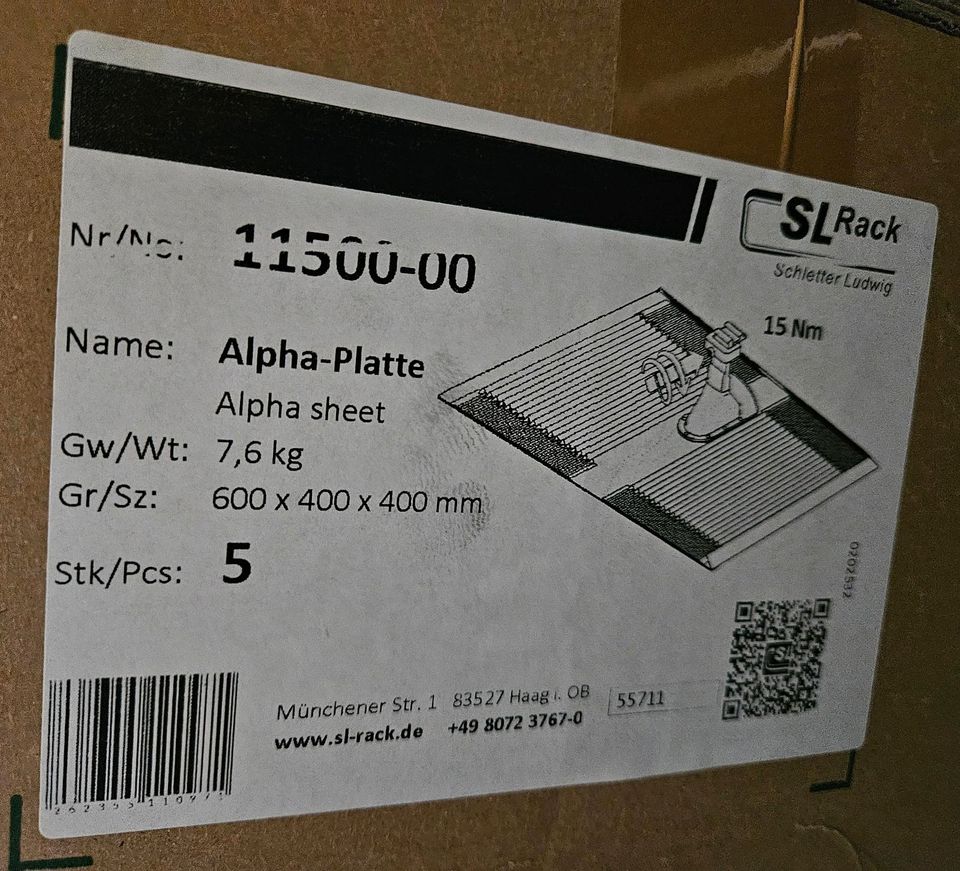 SL- RACK Alpha Platten - € 23.-- pro Stück in Regensburg
