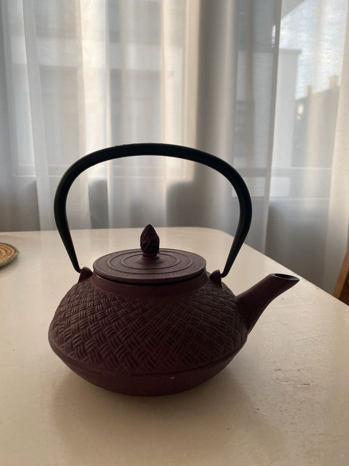 NEU Teekanne aus Gusseisen mit Sieb, japanisch/asiatisch Tee lila in Dresden