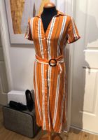 Bershka Midikleid orange creme XS 34 36 Hamburg-Nord - Hamburg Eppendorf Vorschau