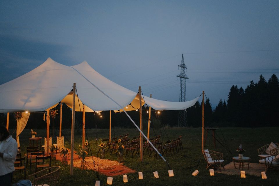 Stretchzelt Mieten 10x7,5m - Hochzeitszelt, Partyzelt in Kempten