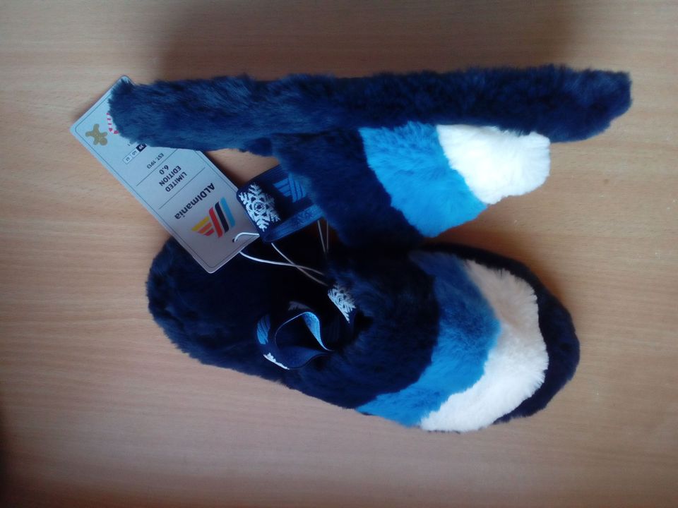 ALDI ALDIMANIA XMAS Hausschuhe Pantoffeln Schuhe Gr.39 blau NEU in Rheinberg