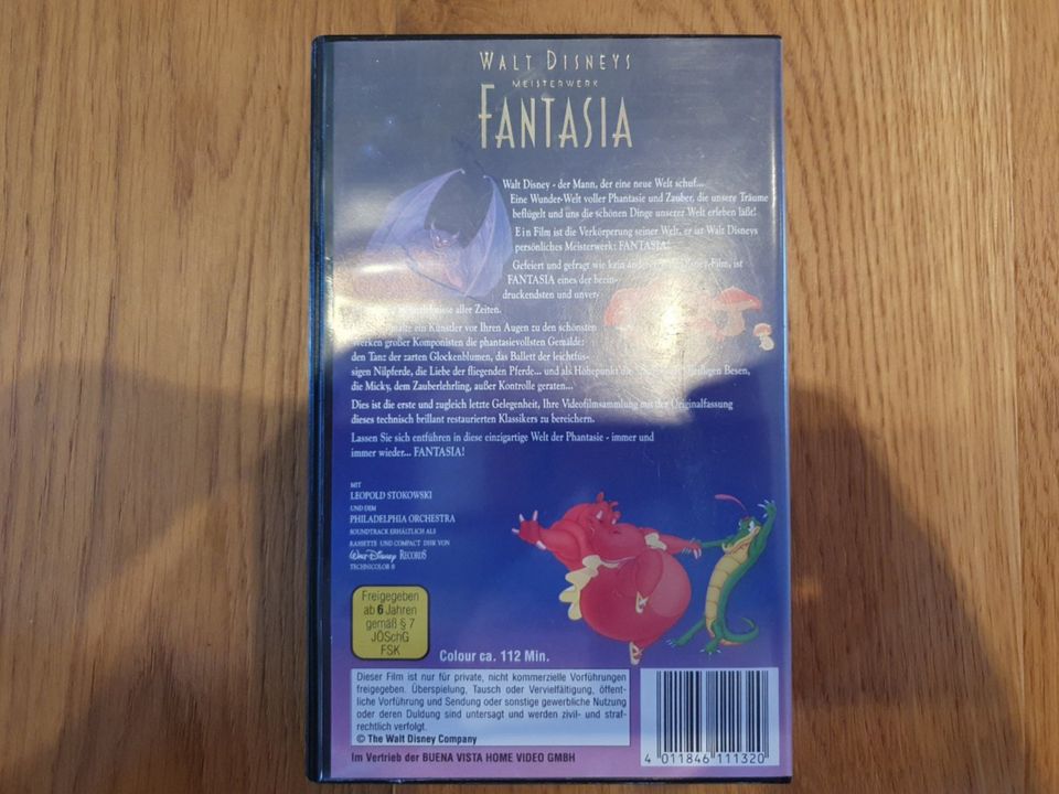 VHS - Fantasia - mit Hologramm - Disneys Meisterwerke in Königslutter am Elm