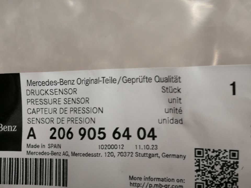 W206 C-Klasse Drucksensor Crash Sensor A2069056404 in Köln