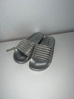 Neu Badelatschen Latschen Schuhe Sandalen Silber Spiegel Strass Nordfriesland - Niebüll Vorschau