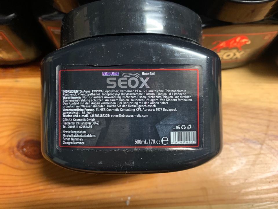 38x SEOX Extra Stark Haargel mit Pro Vitamin B5 Frisör Auflösung in Braunschweig