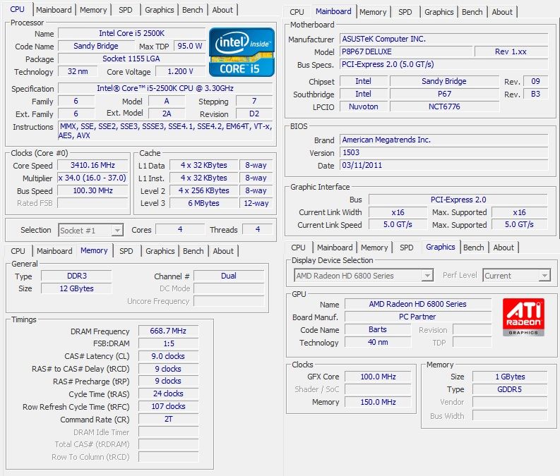 Desktop PC - i5 2500k - Radeon HD 6870 - 12 GB RAM - 256 GB SSD in Recklinghausen