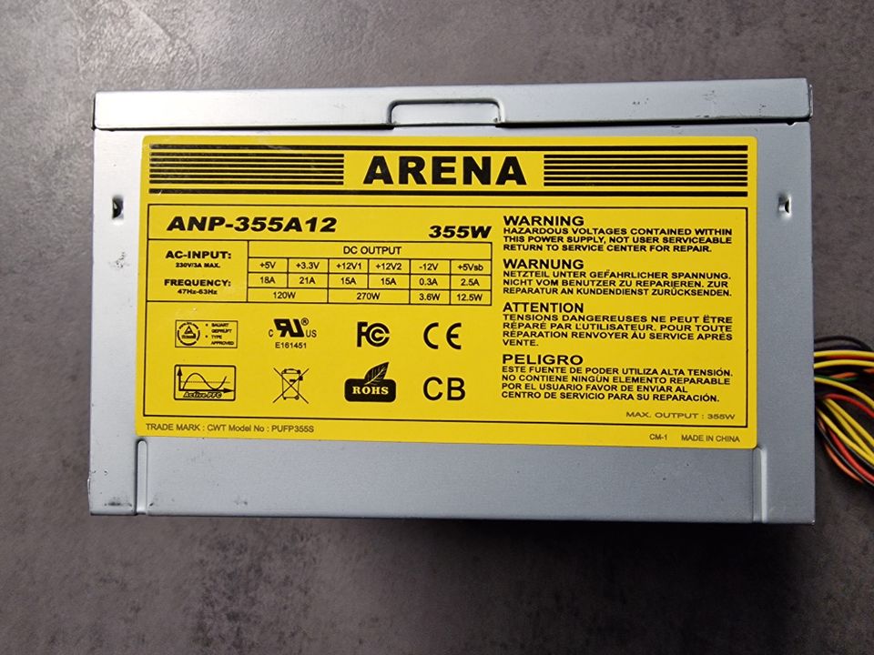 Chieftec Arena ANP-355A12 355 Watt Netzteil * Computernetzteil in Bochum