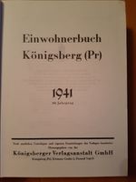 Königsberg Einwohnerbuch 1941 Olms Verlag 3.Nachdruckauflage 1993 Nürnberg (Mittelfr) - Aussenstadt-Sued Vorschau