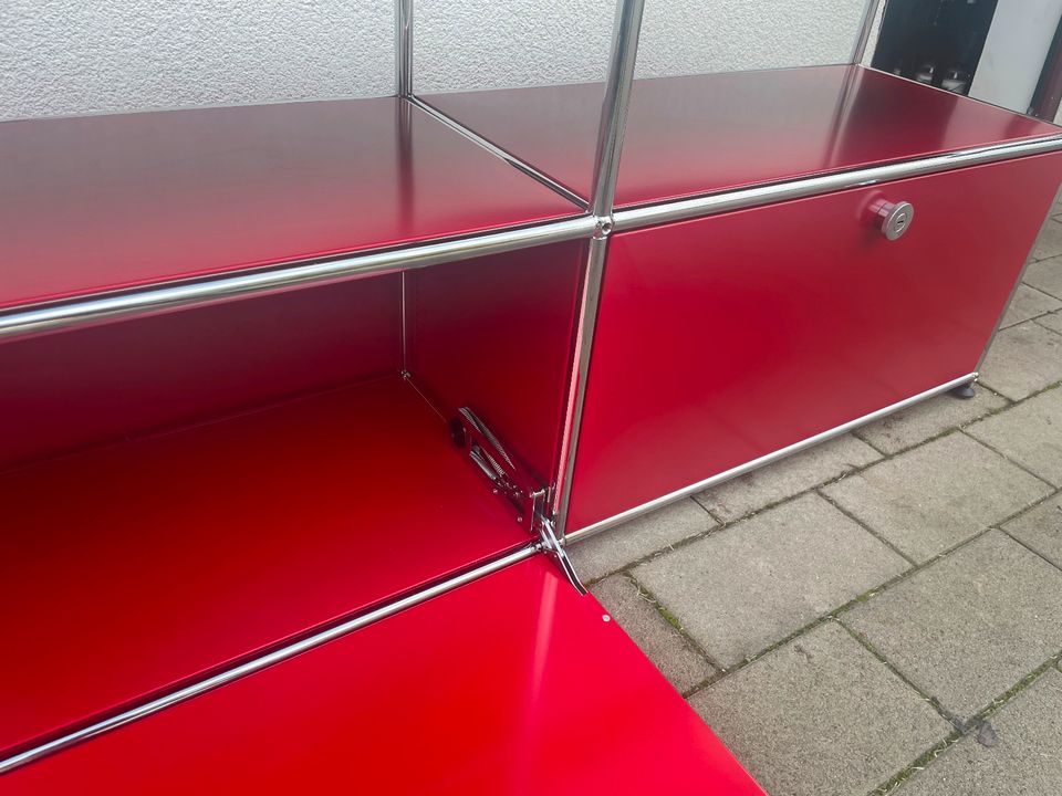 USM Haller Sideboard, rubinrot, RG mit MwsT, sehr gut in Ergersheim