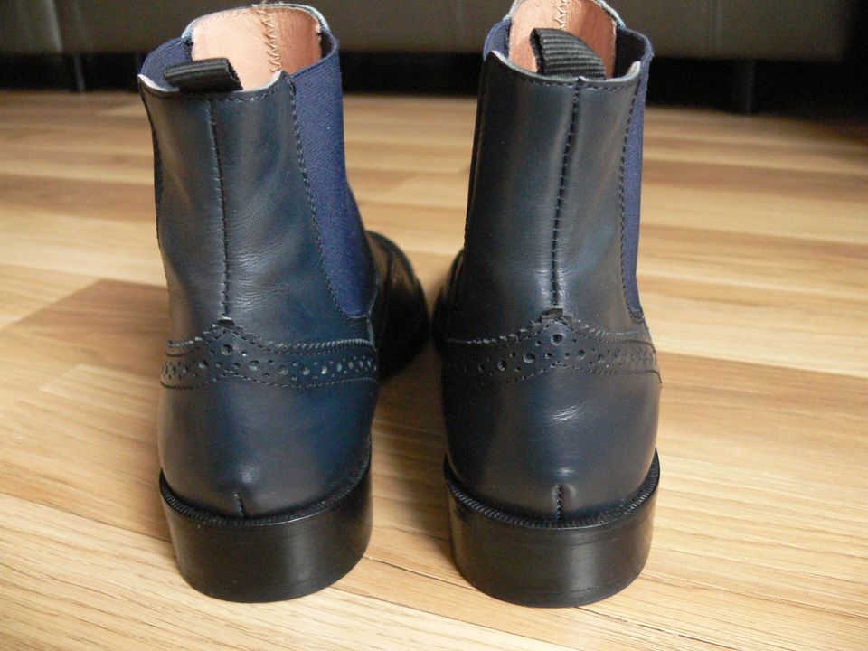 GALLUCCI Stiefeletten Chelsea Boots Budapester Gr. 38, Blau,NEUw. in Velbert