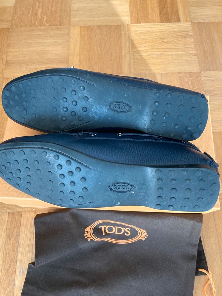 Damen Tods Moccassins Gommino dunkelblau Gr. 38,5 in München