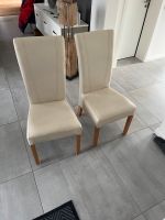 Verkaufe 4 weiße  Lederstühle Stuhl Leder Stuhl Niedersachsen - Nienhagen Vorschau