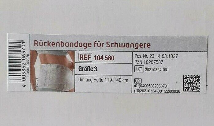 Bort Rückenbandage für Schwangere NEU & OVP in Rechenberg-Bienenmühle