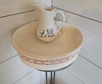 Alte Waschschüssel mit Krug und Ständer shabby vintage Deko Niedersachsen - Syke Vorschau