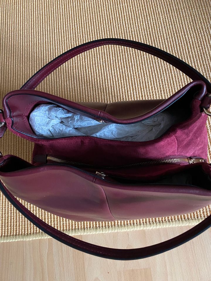 Coach Bag „Polished Hadley Hobo“ Leather, Bordeaux in Dummerstorf