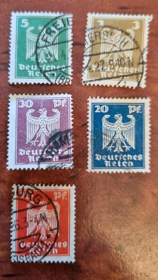 Briefmarken 5 Stück Dt.Reich in Blankenfelde-Mahlow