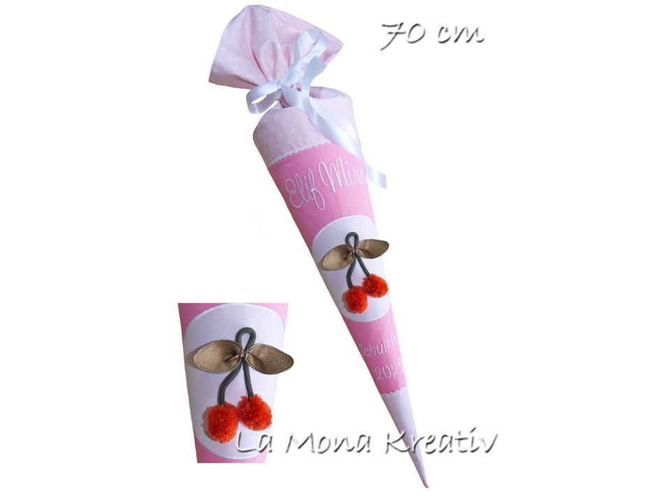 ❤ Wunsch Schultüte handmade Stoff mit Stickmotiven Zuckertüte ab in Lilienthal