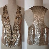 Matthew Williamson Designer Weste gold Pailletten Glitzer 36 S Nordrhein-Westfalen - Erkelenz Vorschau