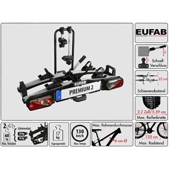 Fahrradträger faltbar EUFAB Premium II für 2 Fahrräder/E-Bikes in Ennepetal