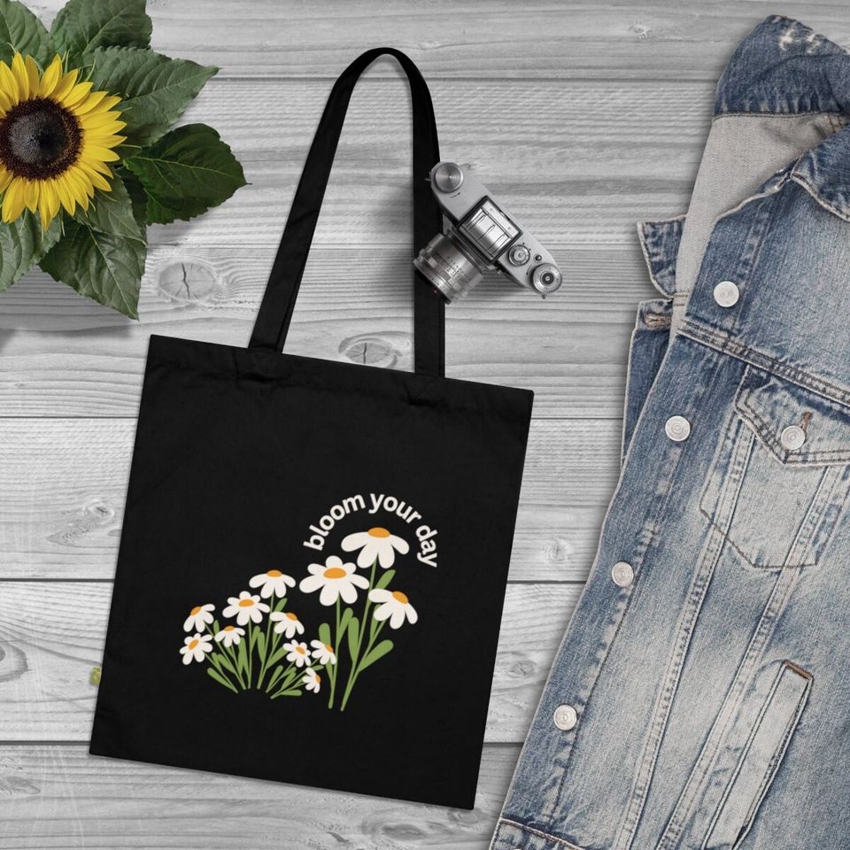 Jutetasche mit Blumen, Geschenk in Hechingen