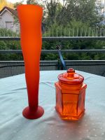 Vase und Schatulle/Dose beide orange und aus Glas München - Sendling Vorschau