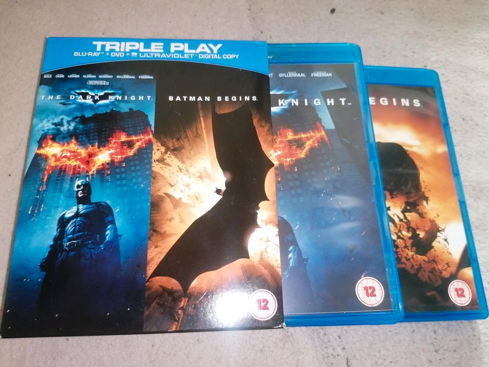 The Dark Knight / Batman Begins Triple Play  Blue Ray in Selm