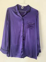 Missoni Seiden-Bluse, edel lässig hochwertig, violette Düsseldorf - Pempelfort Vorschau